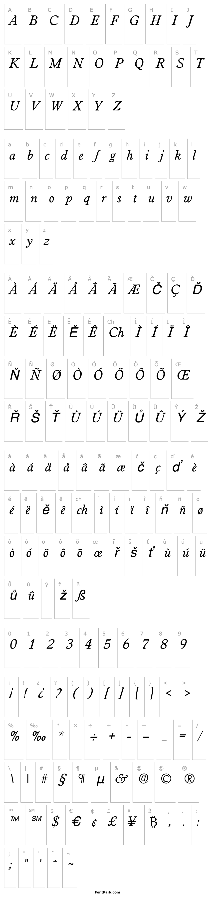 Overview Worcester Italic