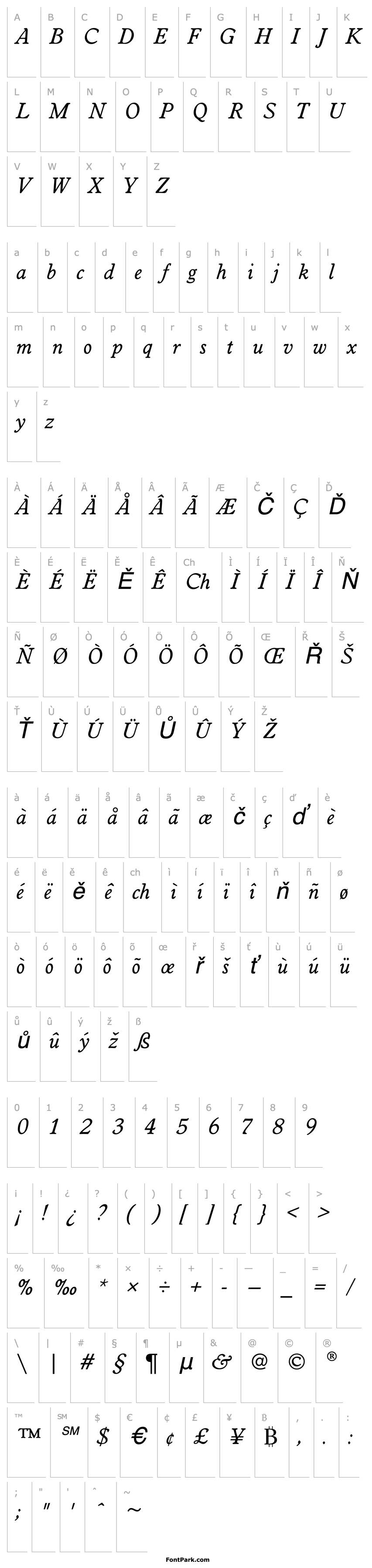 Overview WorchesterEF-RegularItalic