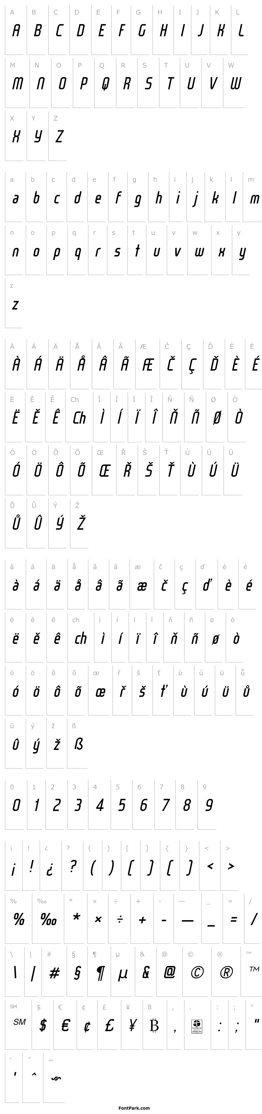 Přehled WOX~Modelist Italic Demo
