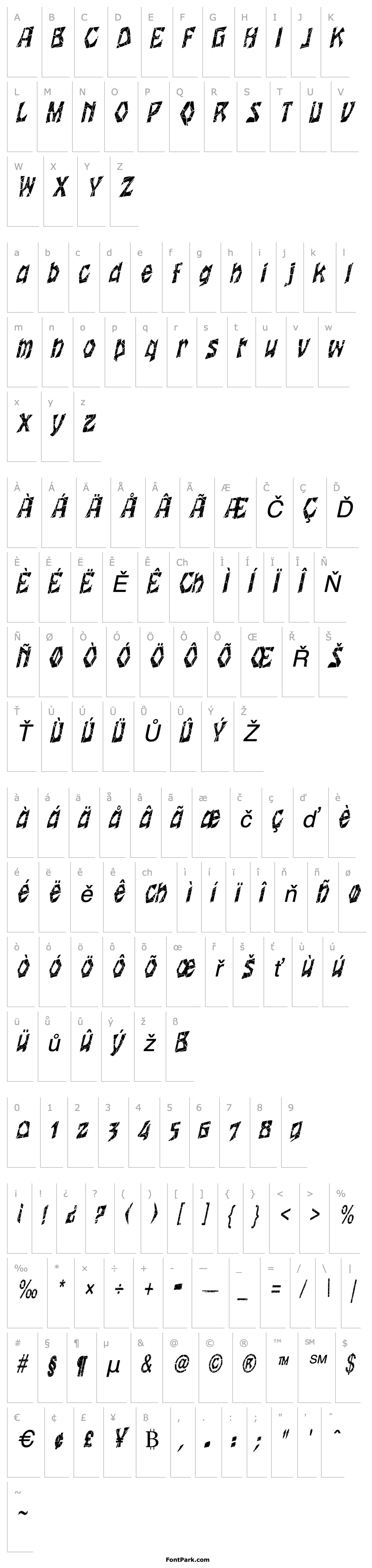 Přehled WrinklecutCondensed Oblique