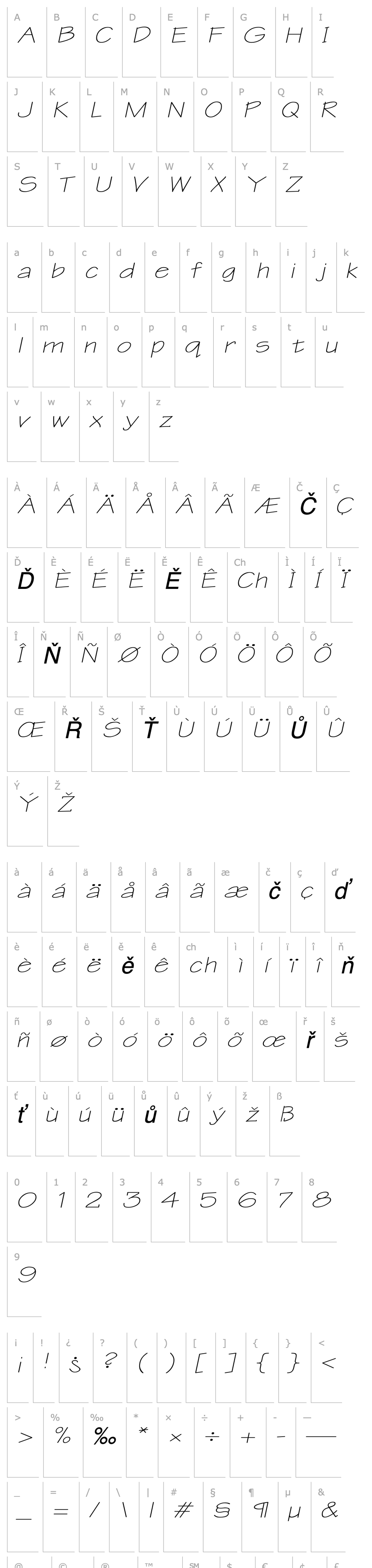 Přehled WriteExtended Oblique