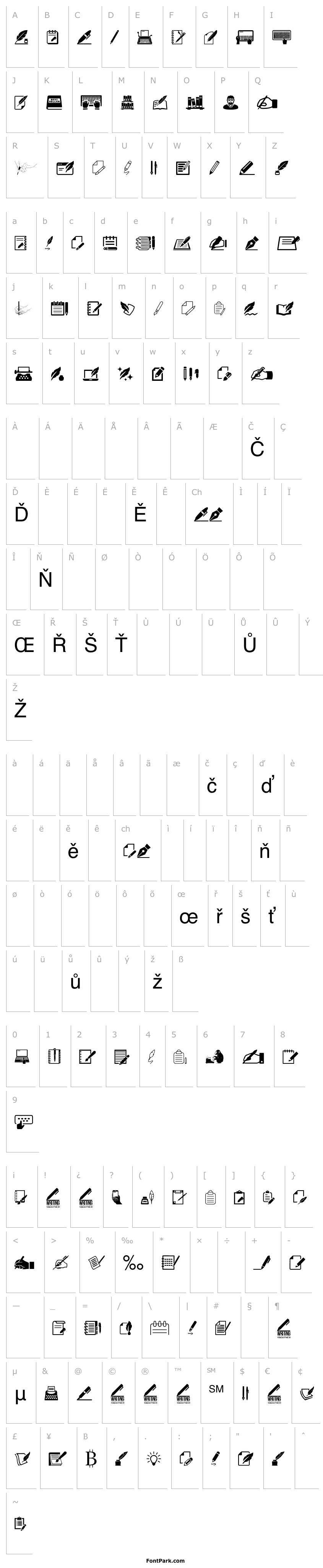 Writing Font | FontPark.com