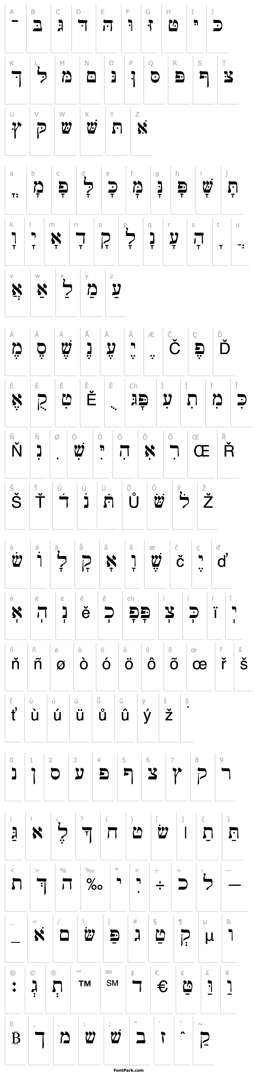 Přehled WtlHebrew