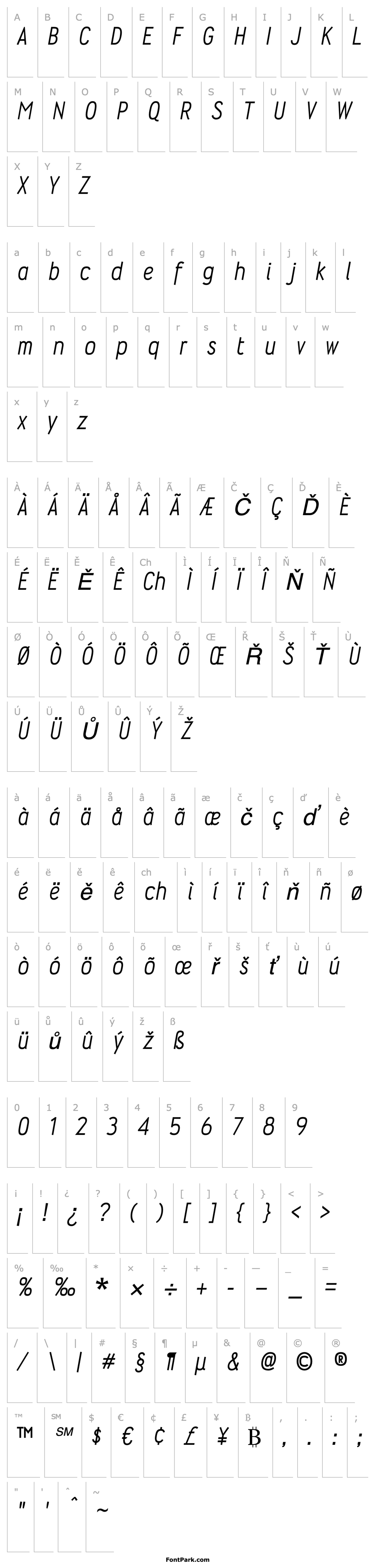 Overview Wyvern Italic