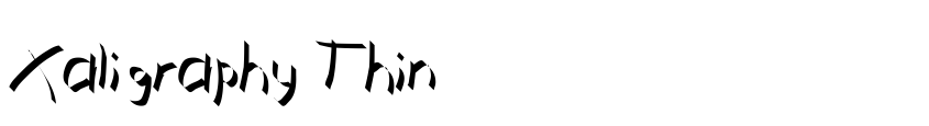 Font Xaligraphy Thin by Zdenek Gromnica aka FutureMillennium