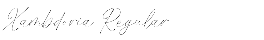 Font Xambdoria Regular by Unknown