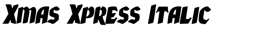 Font Xmas Xpress Italic by Daniel Zadorozny