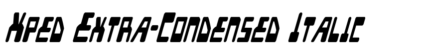 Preview Xped Extra-Condensed Italic
