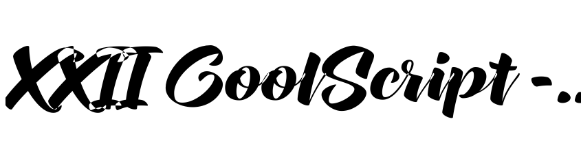 Preview XXII CoolScript - DEMO SemiBold