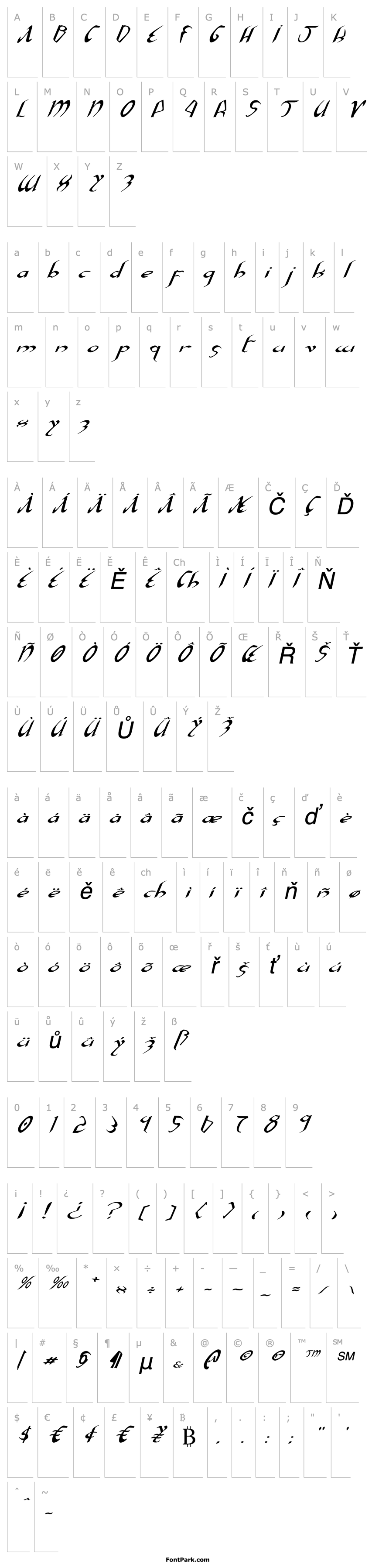 Overview Xaphan Expanded Italic