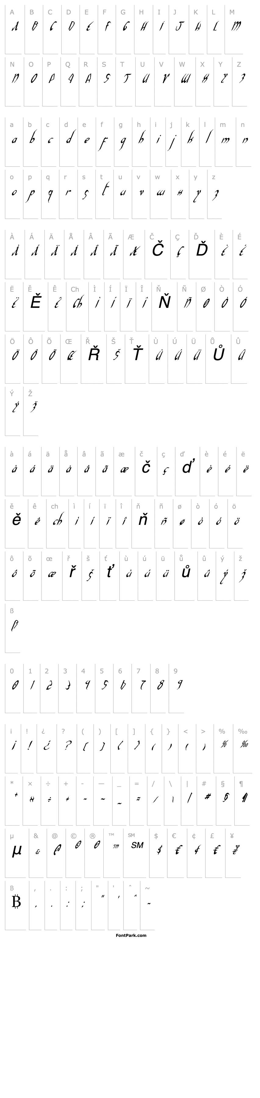 Overview Xaphan II Condensed Italic
