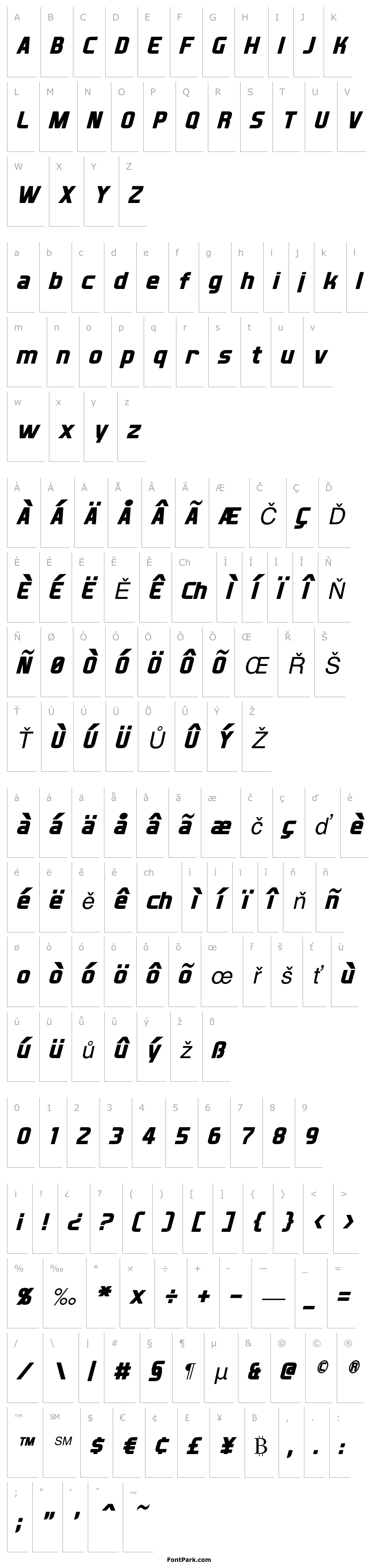 Overview XBall Italic