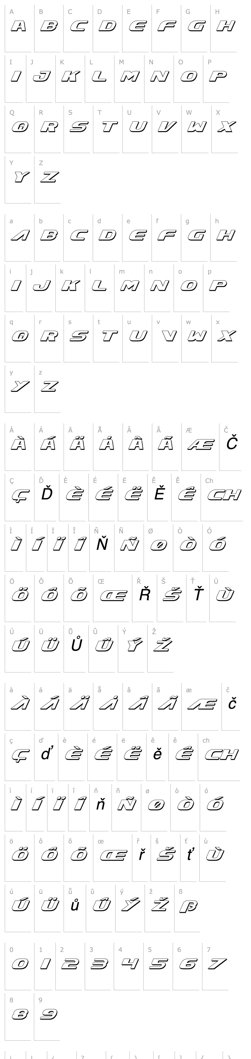 Overview Xcelsion Shadow Italic