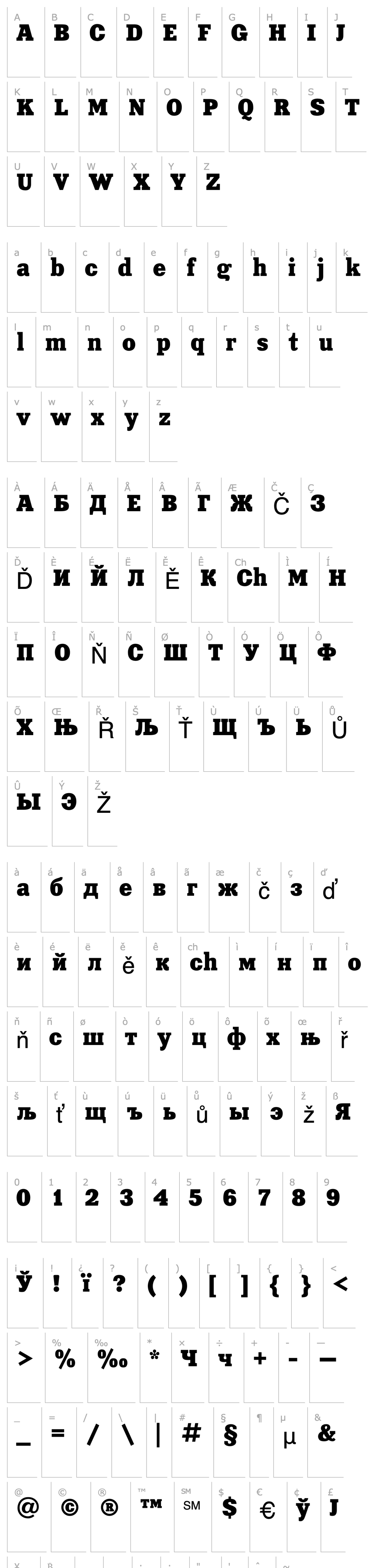 Overview Xenia Bold Cyrillic