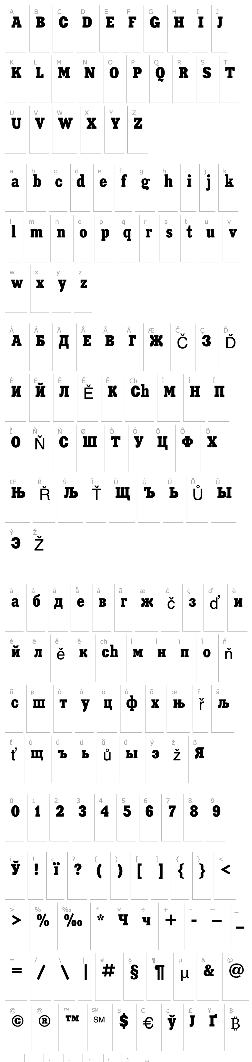 Přehled Xenia Condensed Cyrillic