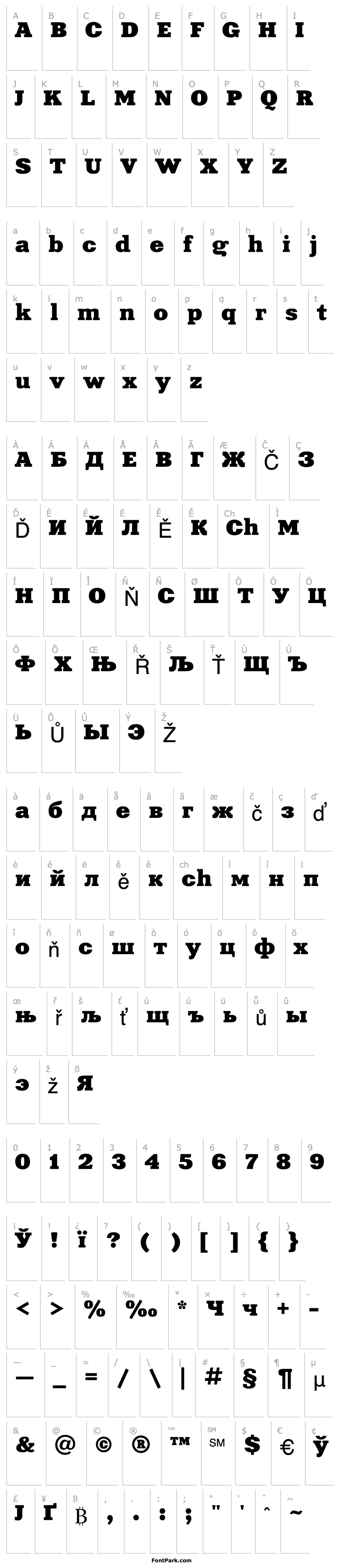 Přehled Xenia Extended Cyrillic