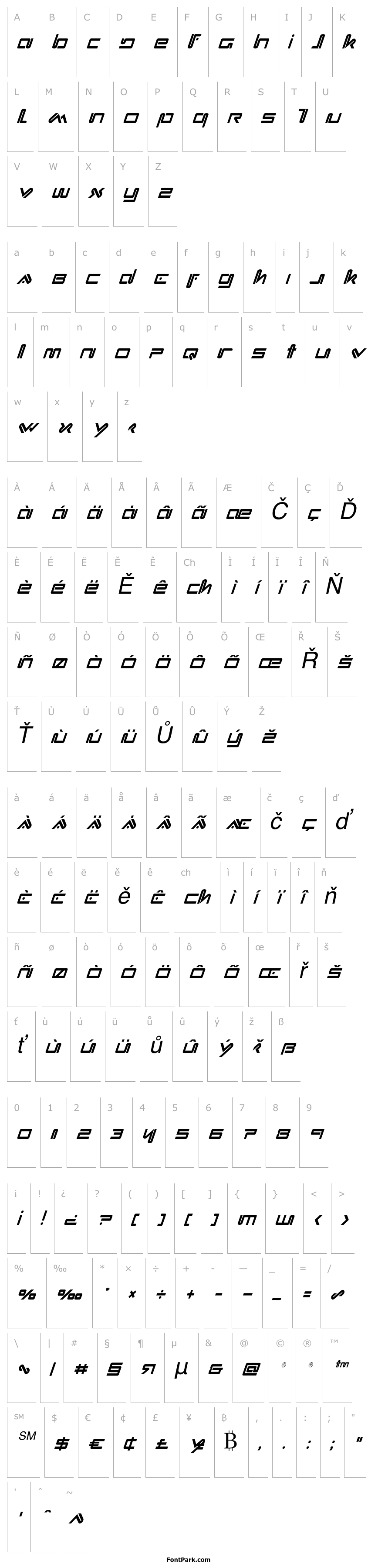 Overview Xephyr Condensed Italic