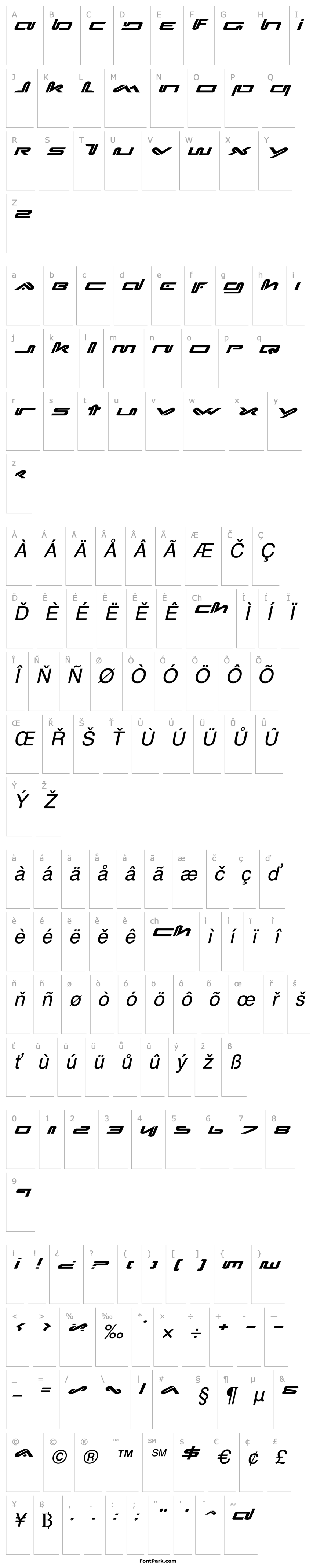 Overview Xephyr Expanded Italic