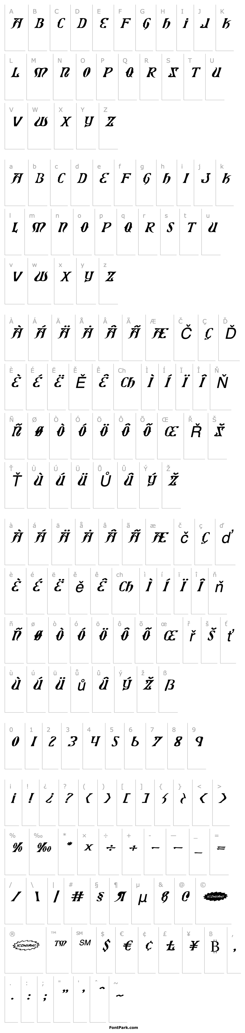 Overview Xiphos Expanded Italic