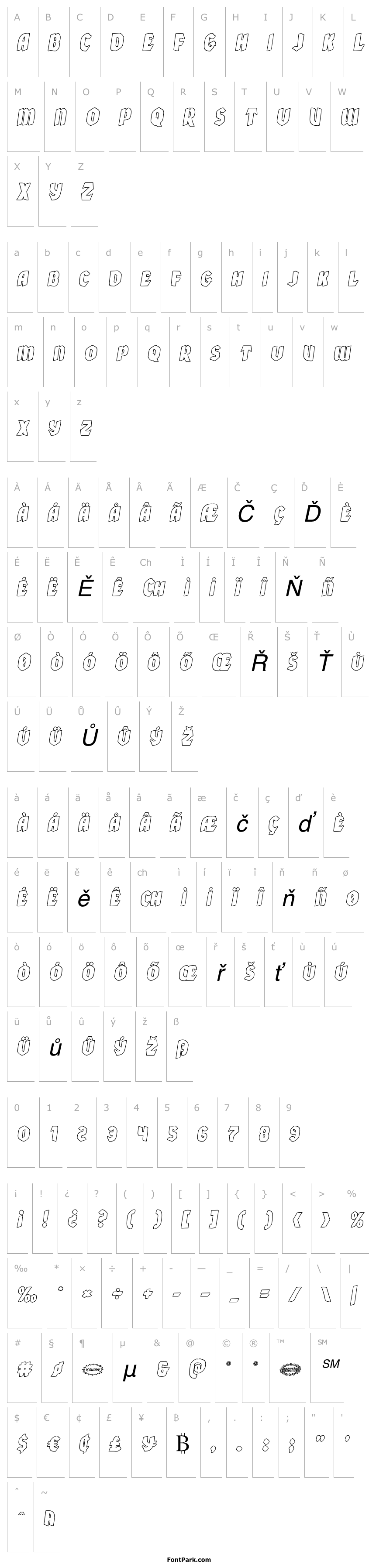 Overview Xmas Xpress Outline Italic
