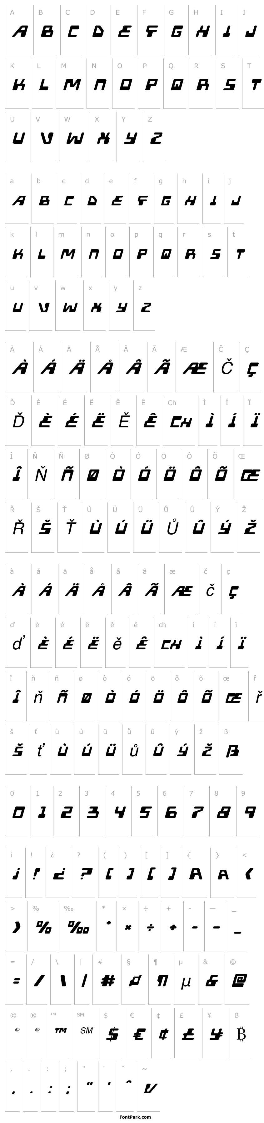 Overview Xped Expanded Italic