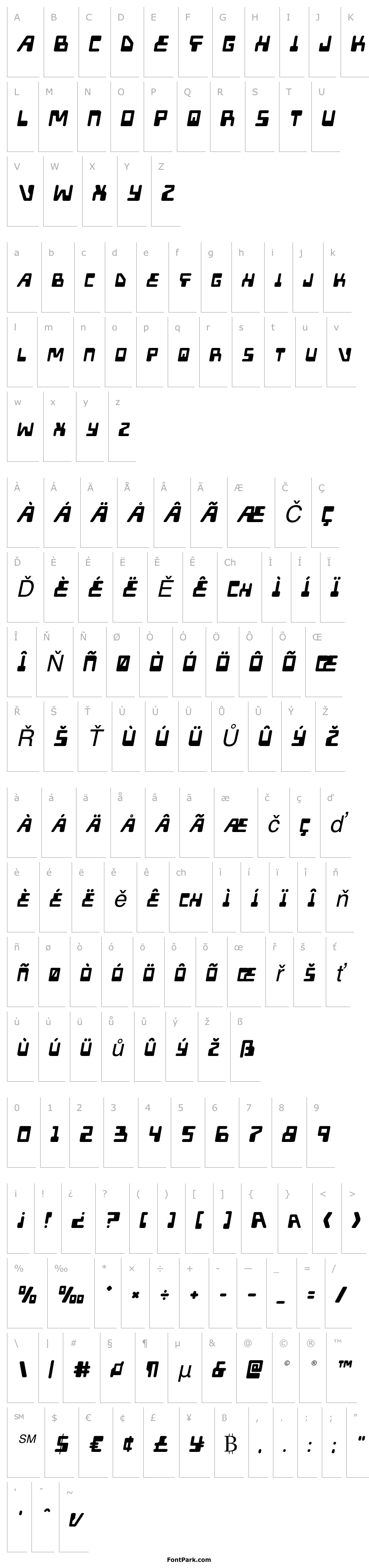 Overview Xped Semi-Italic