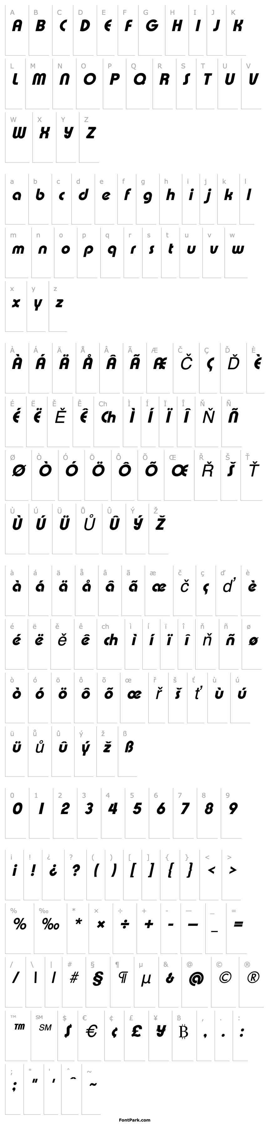 Přehled XpressiveHeavy Italic