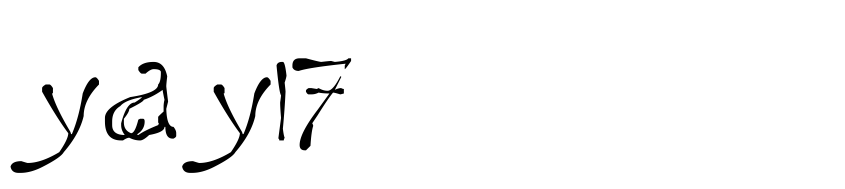 Font yay17 by Unknown