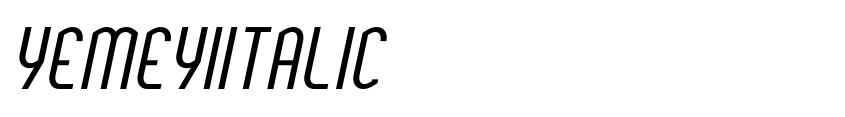 Font YemeyiItalic by Audry Kitoko Makelelele