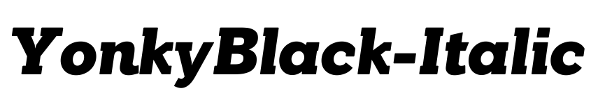 Preview YonkyBlack-Italic