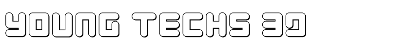 Font Young Techs 3D by Daniel Zadorozny