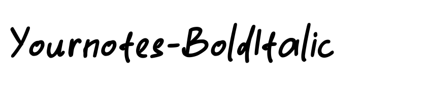 Preview Yournotes-BoldItalic