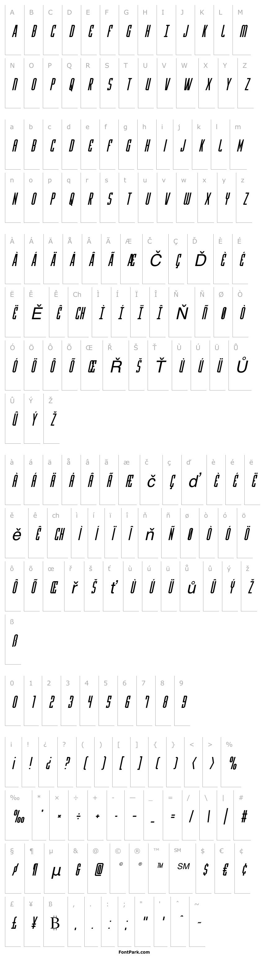 Přehled Y-Files Compact Italic