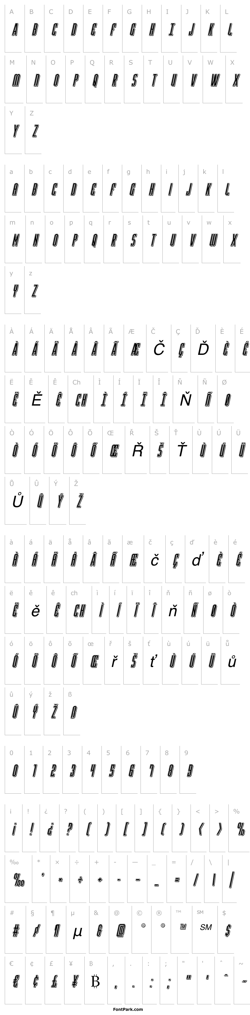 Overview Y-Files Punch Italic