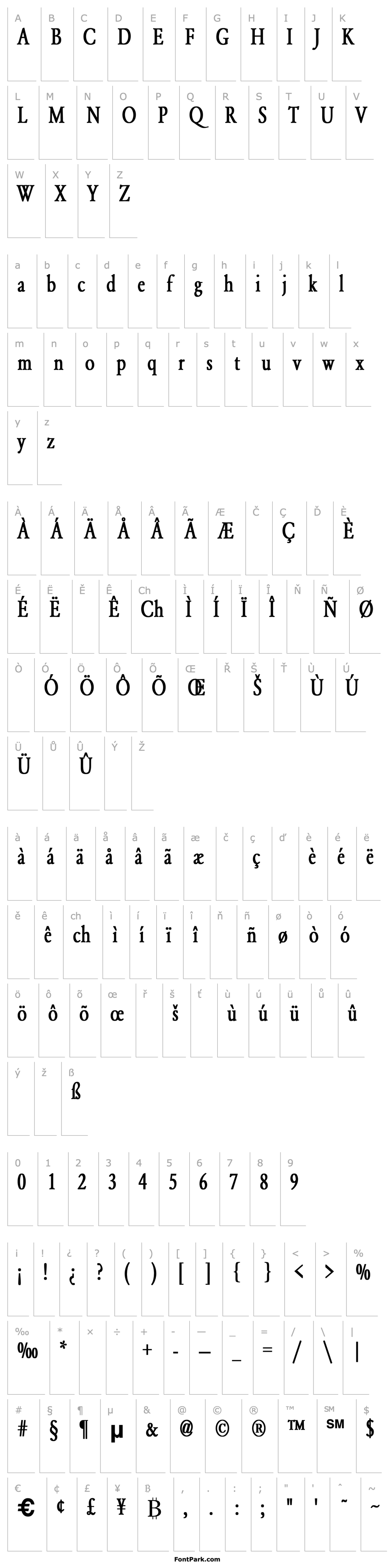 Přehled Yearlind-Normal Condensed Bold