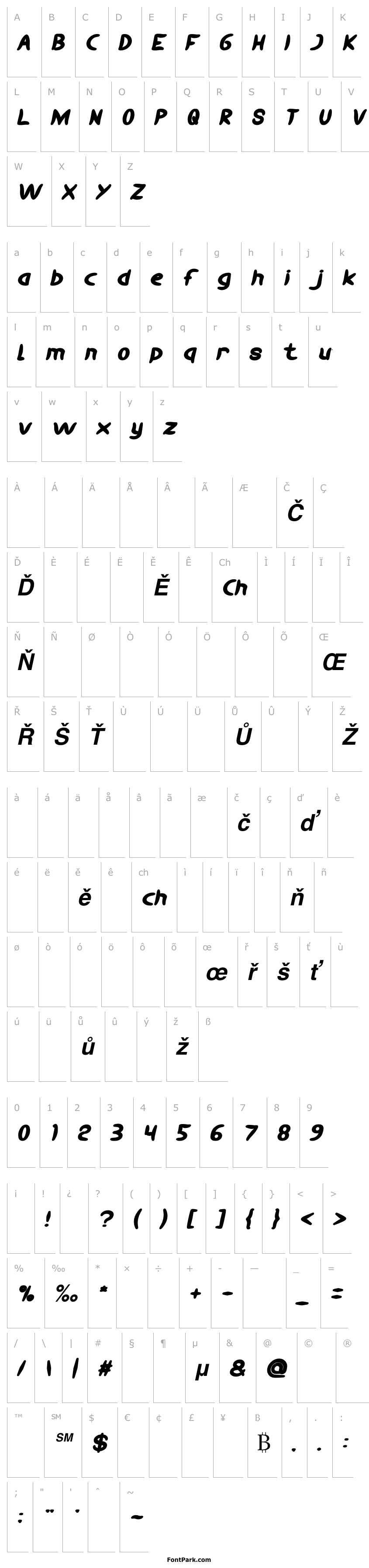 Přehled Yesterday Bold Italic