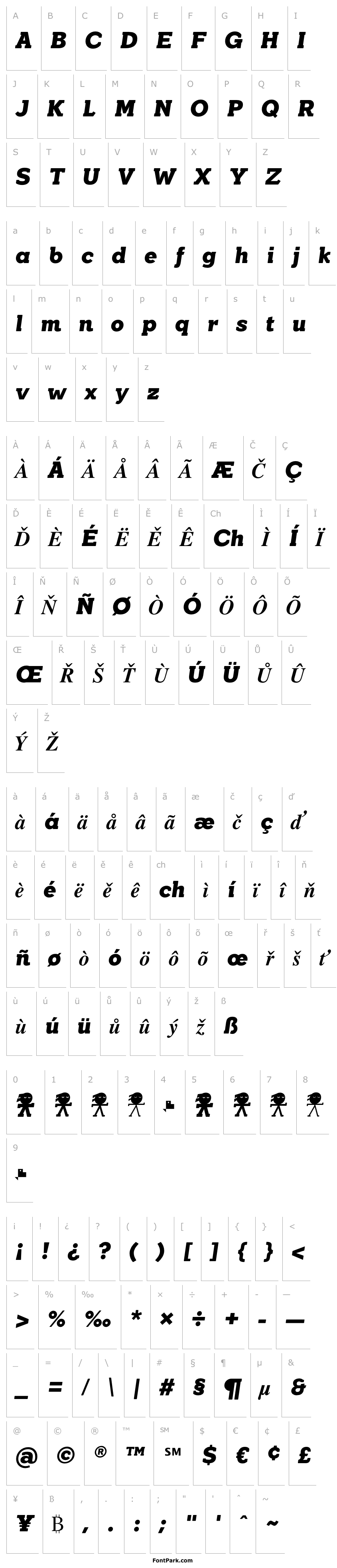 Overview YonkyBlack-Italic
