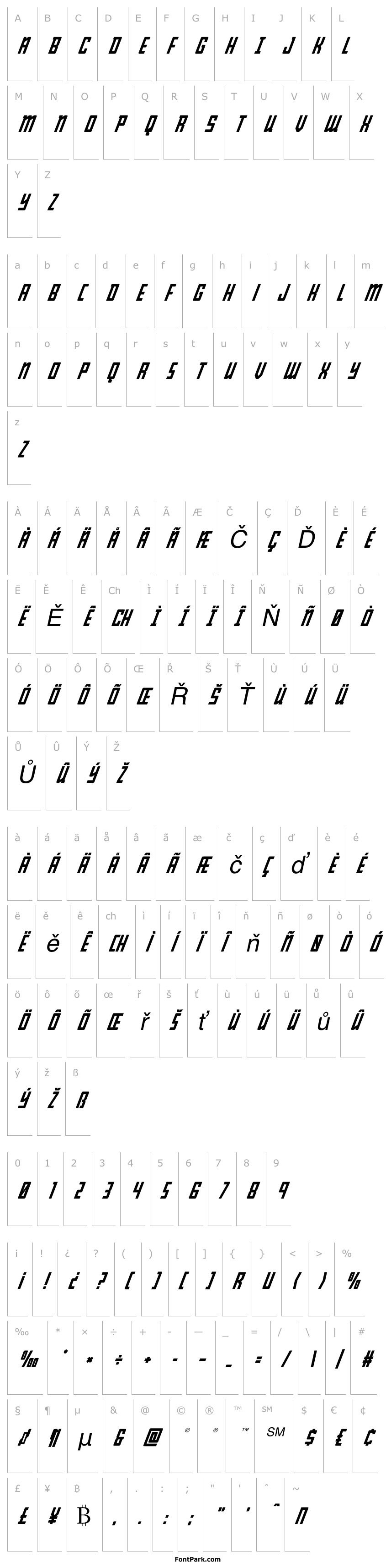 Overview Young Patriot Super-Italic