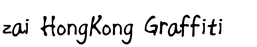 Font zai HongKong Graffiti by Tomasz Skowroński