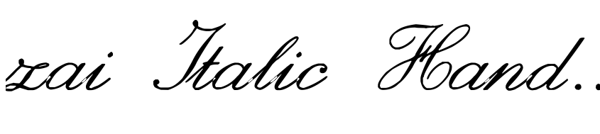 Preview zai Italic Hand Calligraphy