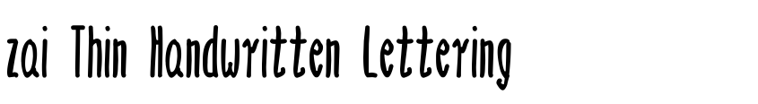 Preview zai Thin Handwritten Lettering