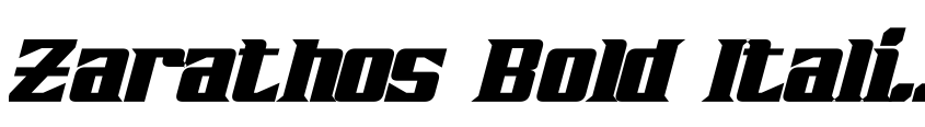 Preview Zarathos Bold Italic
