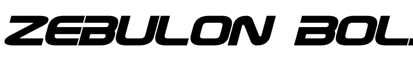 Preview Zebulon Bold Italic
