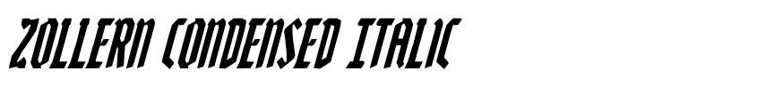 Preview Zollern Condensed Italic