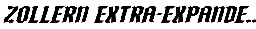 Preview Zollern Extra-Expanded Italic