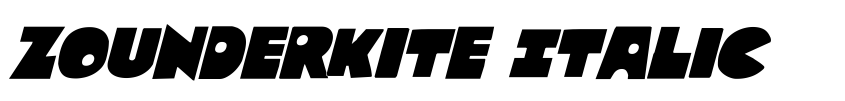 Font Zounderkite Italic by Daniel Zadorozny