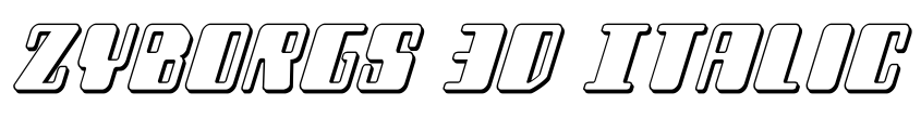 Preview Zyborgs 3D Italic