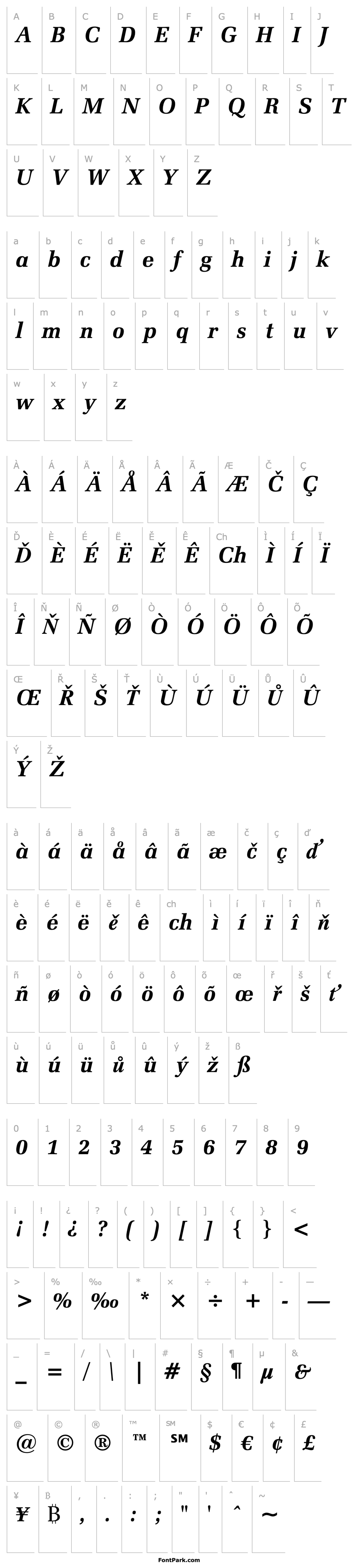 Overview Zapf Elliptical 711 Bold Italic BT