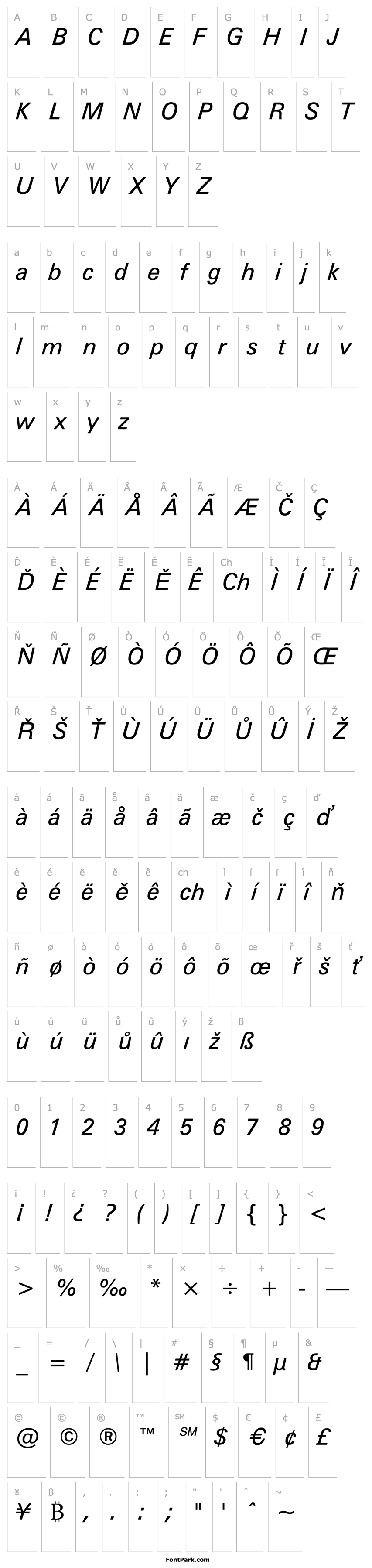 Overview Zurich  Italic BT