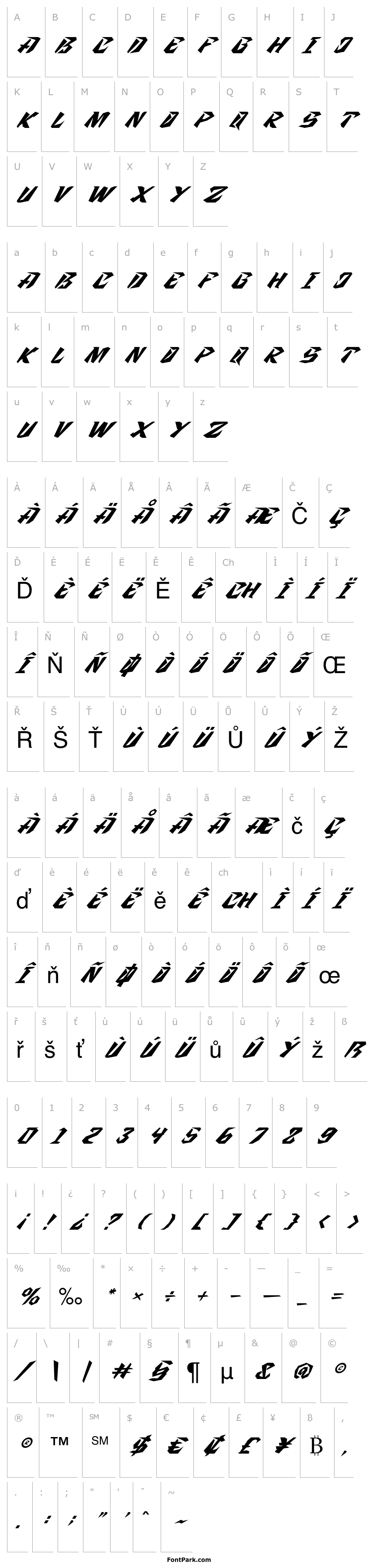 Přehled Zanden Italic